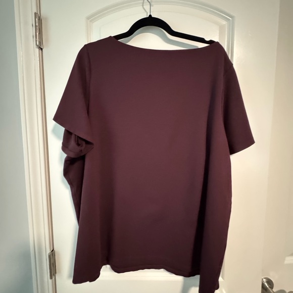 Lands' End Women's Burgundy Top 3x - Picture 2 of 9